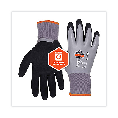 ergodyne ProFlex 7501 Coated Waterproof Winter Gloves, Gray, Large, Pair (EGO17634)
