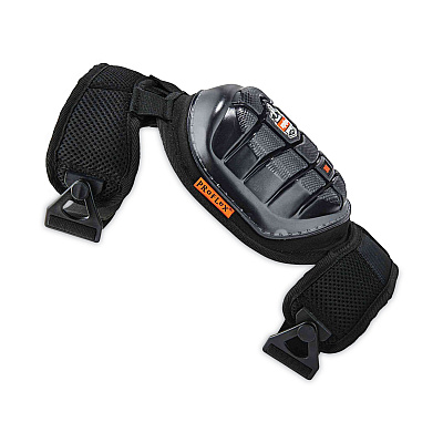 ergodyne ProFlex 344 Injected Gel Knee Pads With Comfort Straps, Short Cap, Buckle Closure, Black, Pair (EGO18444)