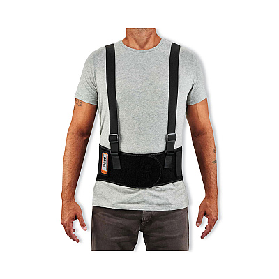 ergodyne ProFlex 1600 Standard Elastic Back Support Brace, 2X-Large, 42" to 46" Waist, Black (EGO11106)