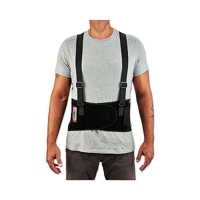 ergodyne ProFlex 1100SF Standard Spandex Back Support Brace, Large, 34" to 38" Waist, Black (EGO11604)