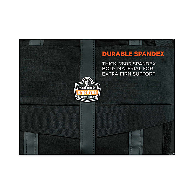 ergodyne ProFlex 1100SF Standard Spandex Back Support Brace, 4X-Large, 52" to 58" Waist, Black (EGO11608)