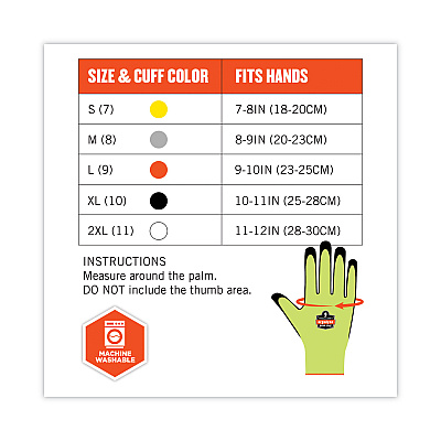 ergodyne ProFlex 7022 ANSI A2 Coated CR Gloves DSX, Lime, Large, 144 Pairs/Pack (EGO17874)