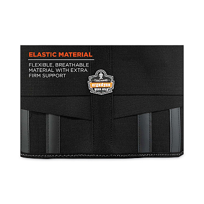 ergodyne ProFlex 1600 Standard Elastic Back Support Brace, X-Small, 20" to 25" Waist, Black (EGO11101)