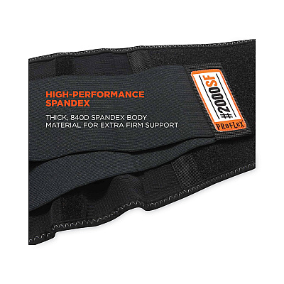 ergodyne ProFlex 2000SF High-Performance Spandex Back Support Brace, 4X-Large, 52" to 58" Waist, Black (EGO11288)
