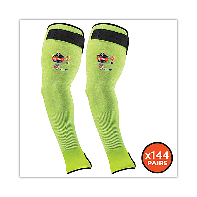 ergodyne ProFlex 7941-PR CR Protective Arm Sleeve, 22", Lime, 144 Pairs/Carton (EGO17949)