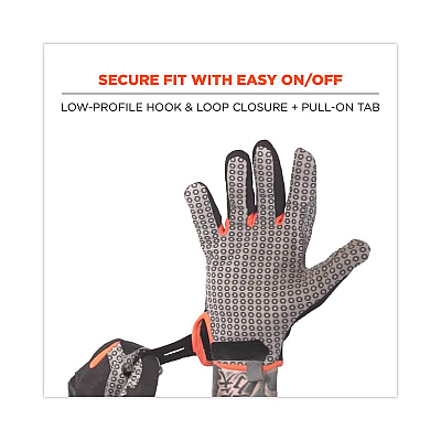 ergodyne ProFlex 821 Smooth Surface Handling Gloves, Black, Small, Pair (EGO17232)