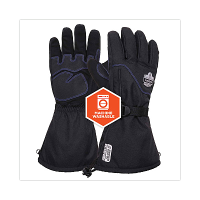 ergodyne ProFlex 825WP Thermal Waterproof Winter Work Gloves, Black, Large, Pair (EGO17604)