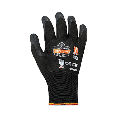 ergodyne ProFlex 7001 Nitrile-Coated Gloves, Black, Large, 144 Pairs/Pack (EGO17854)