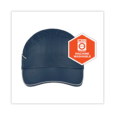 ergodyne Skullerz 8955 Lightweight Bump Cap Hat, Long Brim, Navy (EGO23337)
