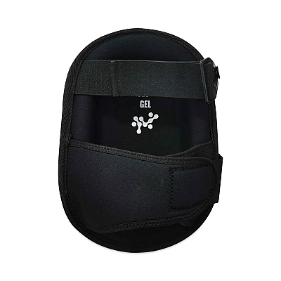 ergodyne ProFlex 345 Injected Gel Knee Pads, Long Cap, Hook and Loop Closure, One Size Fits Most, Black, Pair (EGO18445)