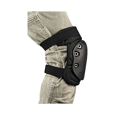 ergodyne ProFlex 435HL Hinged Gel Knee Pad, Hard Cap, Hook and Loop Closure, One Size Fits Most, Black, Pair (EGO18436)