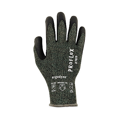 ergodyne ProFlex 7070 ANSI A7 Nitrile Coated CR Gloves, Green, X-Large, 12 Pairs/Pack (EGO18035)