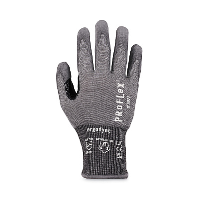 ergodyne ProFlex 7071 ANSI A7 PU Coated CR Gloves, Gray, Large, 12 Pairs/Pack (EGO18064)