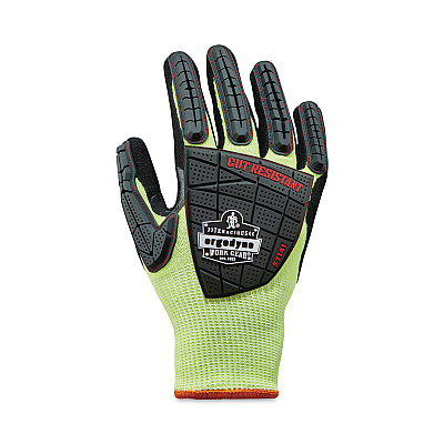 ergodyne ProFlex 7141 ANSI A4 DIR Nitrile-Coated CR Gloves, Lime, Small, Pair (EGO17912)