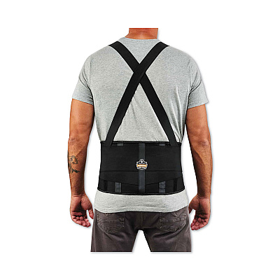 ergodyne ProFlex 1100SF Standard Spandex Back Support Brace, X-Large, 38" to 42" Waist, Black (EGO11605)