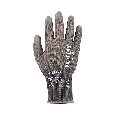 ergodyne ProFlex 7044 ANSI A4 PU Coated CR Gloves, Gray, Large, 12 Pairs/Pack (EGO10484)