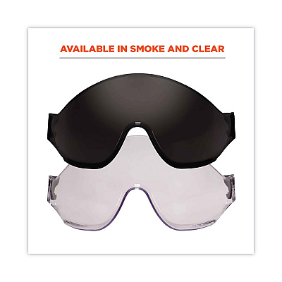 ergodyne Skullerz 8991 Safety Helmet Visor, Polycarbonate, 6 x 12 x 4, Smoke (EGO60209)
