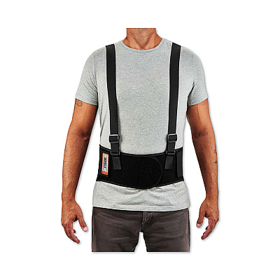 ergodyne ProFlex 1600 Standard Elastic Back Support Brace, Medium, 30" to 34" Waist, Black (EGO11103)
