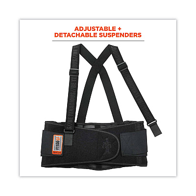 ergodyne ProFlex 1100SF Standard Spandex Back Support Brace, X-Large, 38" to 42" Waist, Black (EGO11605)