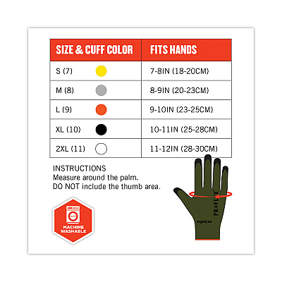 ergodyne ProFlex 7042 ANSI A4 Nitrile-Coated CR Gloves, Green, Medium, Pair (EGO10343)