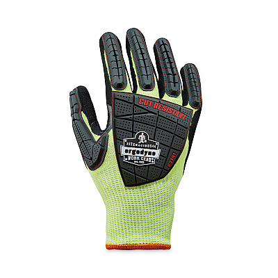 ergodyne ProFlex 7141 ANSI A4 DIR Nitrile-Coated CR Gloves, Lime, X-Large, Pair (EGO17915)