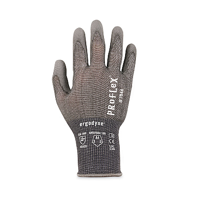 ergodyne ProFlex 7044 ANSI A4 PU Coated CR Gloves, Gray, X-Large, 12 Pairs/Pack (EGO10485)
