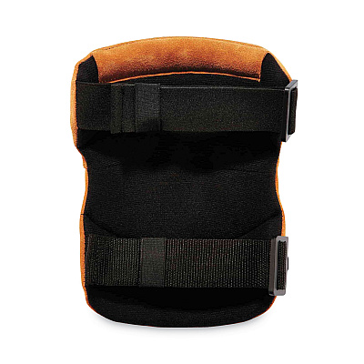 ergodyne ProFlex 230LTR Leather Knee Pads, Wide Soft Cap, Buckle Closure, One Size Fits Most, Brown, Pair (EGO18232)