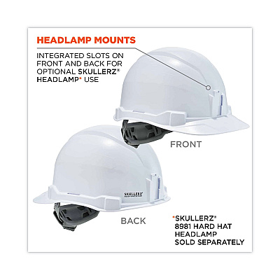 ergodyne Skullerz 8970 Class E Hard Hat Cap Style, White (EGO60140)