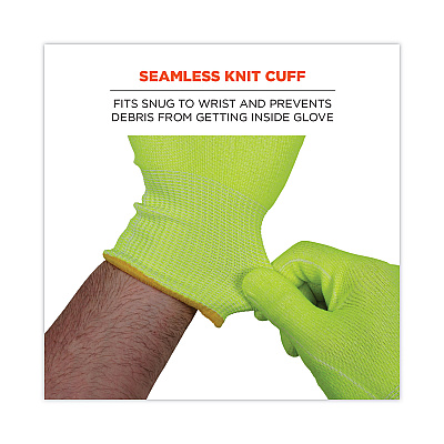 ergodyne ProFlex 7040 ANSI A4 CR Food Grade Gloves, Lime, Large, 144 Pairs (EGO18024)