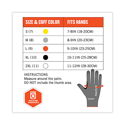 ergodyne ProFlex 7071 ANSI A7 PU Coated CR Gloves, Gray, Medium, 12 Pairs/Pack (EGO18063)