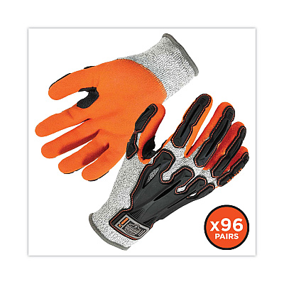 ergodyne ProFlex 922CR Nitrile Coated Cut-Resistant Gloves, Gray, 2X-Large, 96 Pairs/Carton (EGO17586)