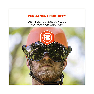 ergodyne Skullerz 8974V Class E Safety Helmet with 8991 Visor Kit, Smoke Lens, 6-Point Ratchet Suspension, Orange (EGO60218)