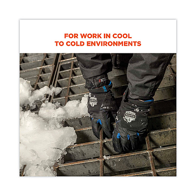 ergodyne ProFlex 814 Thermal Utility Gloves, Black, Small, Pair (EGO17332)