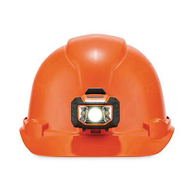 ergodyne Skullerz 8970LED Class E Hard Hat Cap Style with LED Light, Orange (EGO60143)