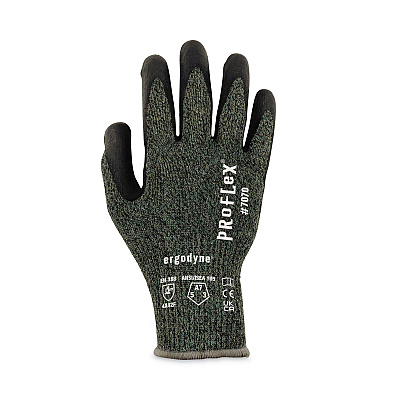 ergodyne ProFlex 7070 ANSI A7 Nitrile Coated CR Gloves, Green, 2X-Large, 12 Pairs/Pack (EGO18036)