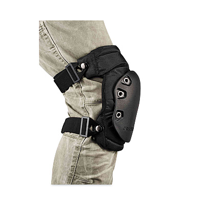ergodyne ProFlex 435 Hinged Gel Knee Pad With Buckles, Hard Cap, Buckle Closure, One Size Fits Most, Black, Pair (EGO18435)