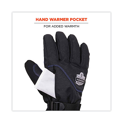 ergodyne ProFlex 825WP Thermal Waterproof Winter Work Gloves, Black, 2X-Large, Pair (EGO17606)