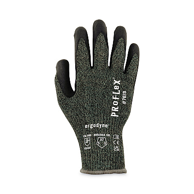 ergodyne ProFlex 7070 ANSI A7 Nitrile Coated CR Gloves, Green, Large, Pair (EGO18044)