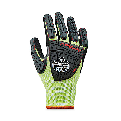 ergodyne ProFlex 7141 ANSI A4 DIR Nitrile-Coated CR Gloves, Lime, Large, 72 Pairs/Pack (EGO17834)