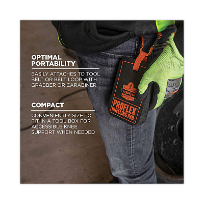 ergodyne ProFlex 365 Mini Foam Kneeling Pad, 1", Mini, Black (EGO18365)