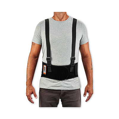 ergodyne ProFlex 1600 Standard Elastic Back Support Brace, Large, 34" to 38" Waist, Black (EGO11104)
