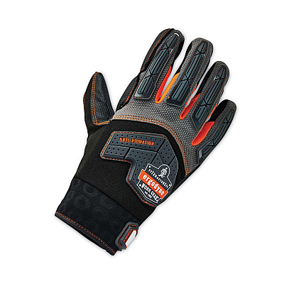 ergodyne ProFlex 9015F(x) Certified Anti-Vibration Gloves and Dorsal Protection, Black, Medium, Pair (EGO17303)