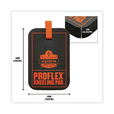 ergodyne ProFlex 365 Mini Foam Kneeling Pad, 1", Mini, Black (EGO18365)