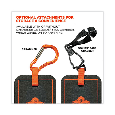 ergodyne ProFlex 365 Mini Foam Kneeling Pad, Carabiner, 1", Mini, Black (EGO18565)