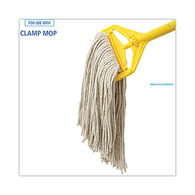Boardwalk Premium Cut-End Wet Mop Heads, Cotton, 16oz, White, 12/Carton (BWK216CCT)
