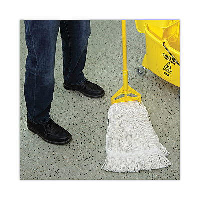 Boardwalk Premium Cut-End Wet Mop Heads, Cotton, 16oz, White, 12/Carton (BWK216CCT)