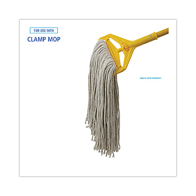 Boardwalk Premium Cut-End Wet Mop Heads, Cotton, 20oz, White, 12/Carton (BWK220CCT)