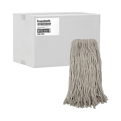 Boardwalk Premium Cut-End Wet Mop Heads, Cotton, 20oz, White, 12/Carton (BWK220CCT)