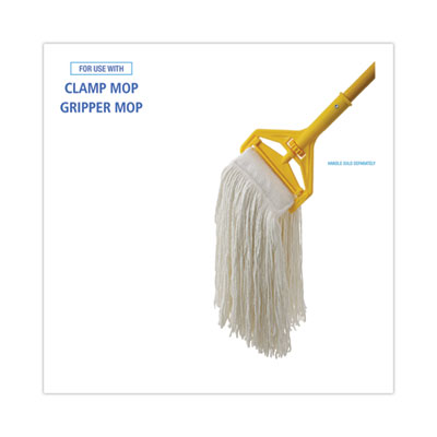 Boardwalk Mop Head, Premium Saddleback Head, Rayon Fiber, 24-Oz., White, 12/Carton (BWK324R)