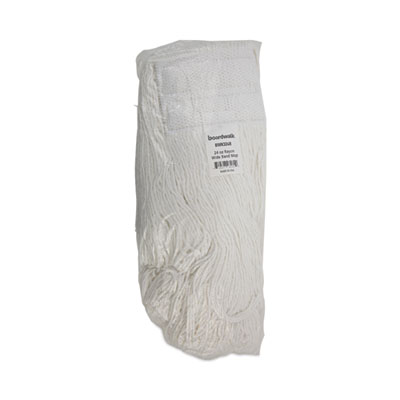 Boardwalk Mop Head, Premium Saddleback Head, Rayon Fiber, 24-Oz., White, 12/Carton (BWK324R)
